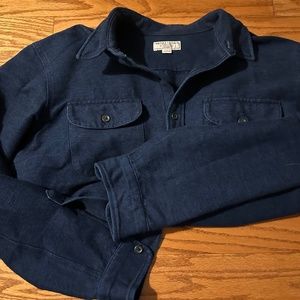 J. crew Men’s Wallace and Barnes Heavyweight Chamois Workshirt in Indigo
